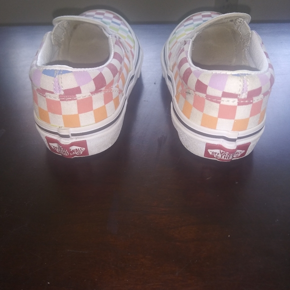 Vans rainbow checkerboard slip on size 1y - Picture 3 of 5